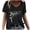 Black-7, variant on ChaoHeng Tops for Women Summer Blouses for Women Fashion Women Summer Print V-Neck T-Shirt Short Sleeve Casual Blouse Tops