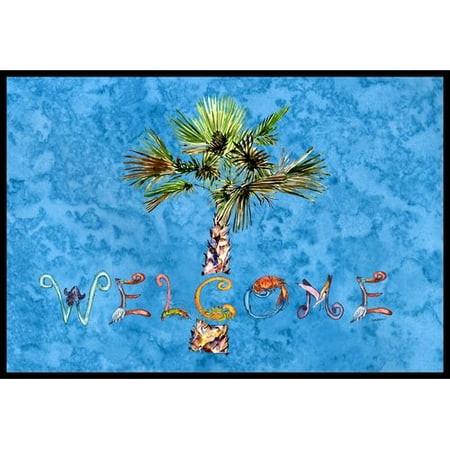 Caroline's Treasures Welcome Palm Tree on Doormat