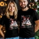 thumbnail image 4 of Camisetas gráficas informales de manga corta con diseño navideño de muñeco de nieve y ciervo para hombre, 4 of 8