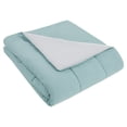 thumbnail image 4 of Mainstays Reversible Microfiber Printed Comforter, Aqua to Grey, Twin/Twin XL, 4 of 5