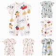 thumbnail image 4 of kpoplk Unisex Newborn Baby Romper Short Sleeve Cotton Summer Jumpsuit Soft Comfortable Onesie for Baby Boy and Girl 0-24 Months Size 18-24 Months,Light Blue, 4 of 4