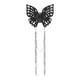thumbnail image 1 of Pinza para el pelo con borla larga y mariposa, para mujer y niña Negro, 1 of 8