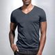 thumbnail image 5 of Blusas y camisas de manga corta con cuello en V para hombre, blusa informal de verano a la moda de color liso con bolsillos y manga corta con cuello en V para hombre, 5 of 6