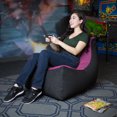 thumbnail image 4 of Jaxx Pixel Gamer Chair - Game Room / Home Theater Bean Bag Chair, Purple, 4 of 7