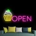 thumbnail image 4 of Handmadetneonsign Open Cupcake Neon Sign, Cupcake Wall Art Decor, Bakery Neon Sign, Cupcake Wall Decor, 4 of 5
