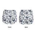 thumbnail image 6 of Uemuo Chicken And Fish Pattern Women's Athletic Shorts High Waisted Running Shorts with Liner Pockets Gym Elastic Workout Shorts-X-Large, 6 of 9