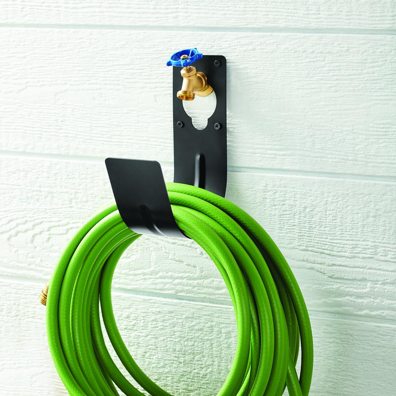 Expert Gardener Metal Spigot Hose Hanger, in Black Color, Holding capacity upto 100 feet