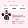 thumbnail image 7 of iiniim Kids Girls Cheer Leader Crop Top with Pleated Skirt Pom Pom Socks Party Dancewear Black&White B 14, 7 of 7
