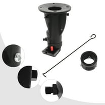 12"-16" Gooseneck Adapter Black C5G1216 for Camper/RV/Trailer's Kingpin Box