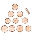 thumbnail image 4 of AMLESO 10 Pieces Natural Hanging Wood Slices Tree Bark Wooden Pieces DIY Crafts, 4 of 8
