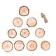 thumbnail image 5 of 20 unids colgantes naturales de madera rebanadas de árbol piezas de madera diy artesanías SM SunniMix Adornos navideños de pino, 5 of 8