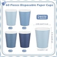 thumbnail image 2 of 60 Pieces 9 Ounce Disposable Paper Cups Gradient Blue Party Cups Drinking Cups for Party, DIY, and Holiday, 4 Colors, 2 of 14