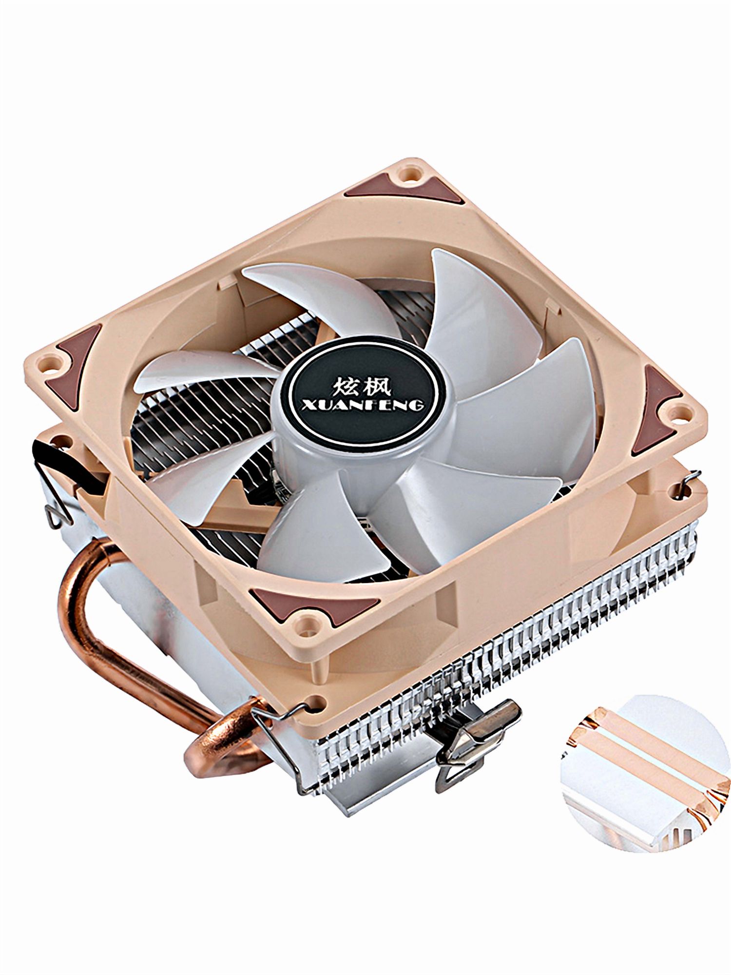 PC Air-cooled CPU Cooling Fan Efficient Cooler 2 Heat Pipe Radiator Suitable For Installing LGA775 115x 1200 1700 1356 1366 AMD
