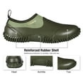 thumbnail image 4 of HISEA Anti-Slip Garden Shoes, Waterproof Rubber Ankle Rain Boots for Men & Women, Green, Size 8 Women/7 Men, 4 of 9