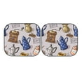 thumbnail image 5 of Lsque Antique Vintage Teapot Coffee Grinder 2 PCS Windshield Sun Shade | CarFoldable Window Covers | Car Accessories Reflect UV for Universal Cars SUV Truck | Small, 5 of 7