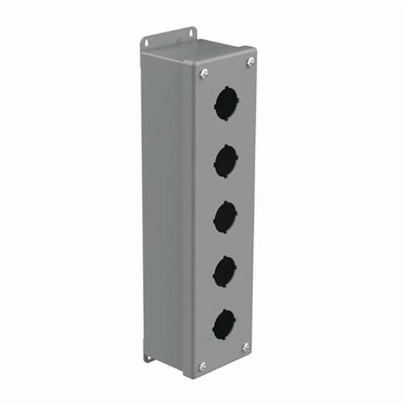 Nvent Hoffman Pushbutton Enclosure,12.50 in H,5 Holes E5PB