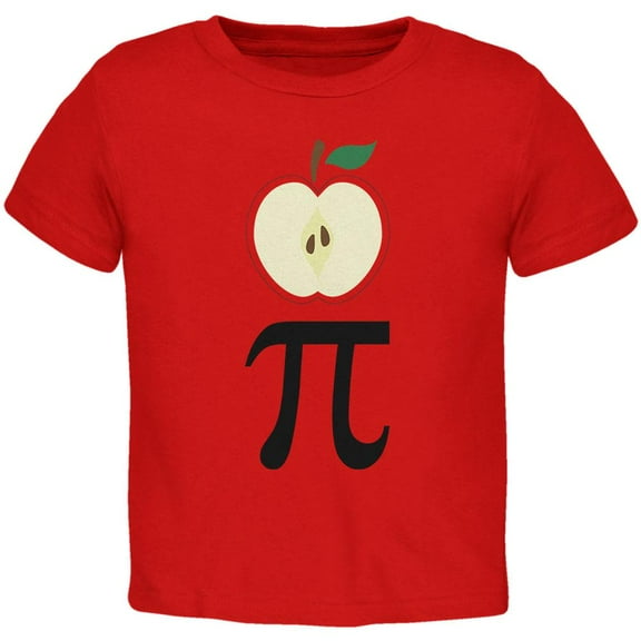 Halloween Math Pi Costume Apple Day Toddler T Shirt Red 4T