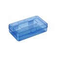 thumbnail image 2 of Monstrate Estuche para lápices de plástico transparente con brillo nacarado, caja de papelería de gran capacidad, tapa hermética a presión, Almacenamiento y organización del hogar Azul, 2 of 6