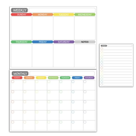 Calendar rewritable monthly weekly schedule magnetic whiteboard dry erase whiteboard ...