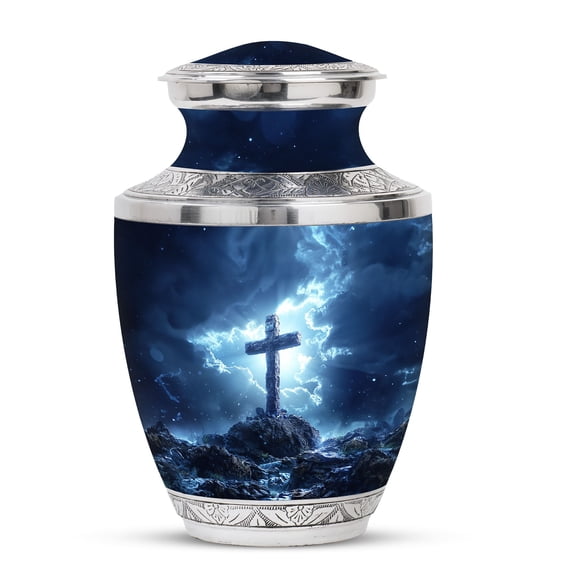 KARYLIZ Cross Urns for Ashes Adult Male - Urn for Human Ashes Adult Female - Human Urns - Funeral for Ash - Large Cremation for Mom - Cremation Funeral for Women - Urns for Ashes Adult Male 10 Inch