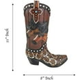 thumbnail image 2 of Urbalabs Western Cowboy Boot Flower Vase Horses and Horseshoes Decorative Cowboy Boots Home Office Rustic Decor Country Living Wedding Centerpiece, 2 of 7