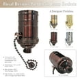 thumbnail image 7 of Royal Designs, Inc. Pull Chain Lamp Socket for Incandescent LED Bulbs, Oiled Rubbed Bronze, Set of 2, 7 of 7