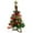 Red/ Green, variant on Wideskall 2 Feet Tabletop Artificial Mini Green Christmas Pine Tree with 30 Multi-Color LED Lights & Ornaments