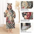 thumbnail image 4 of BZSMCE Wearable Blanket Hoodie Fashion Heart Blooms Home Wear, 4 of 7