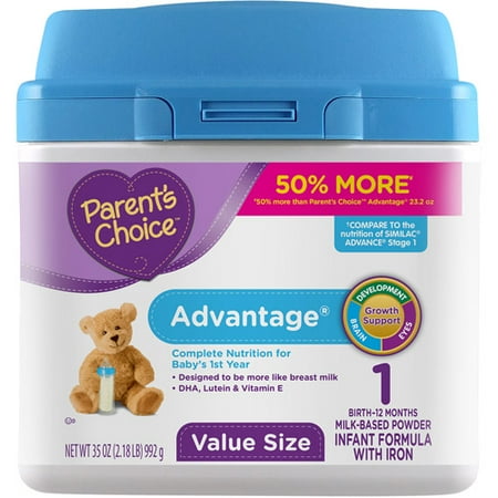 Parent's Choice Advantage Powdered Formula with Iron, 35 oz - Walmart.com