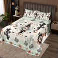 thumbnail image 2 of Erosebridal Aztec Coverlet Set King for Adult, Western Cactus Bedding Set, Geometric Stripe Decor, 2 of 5