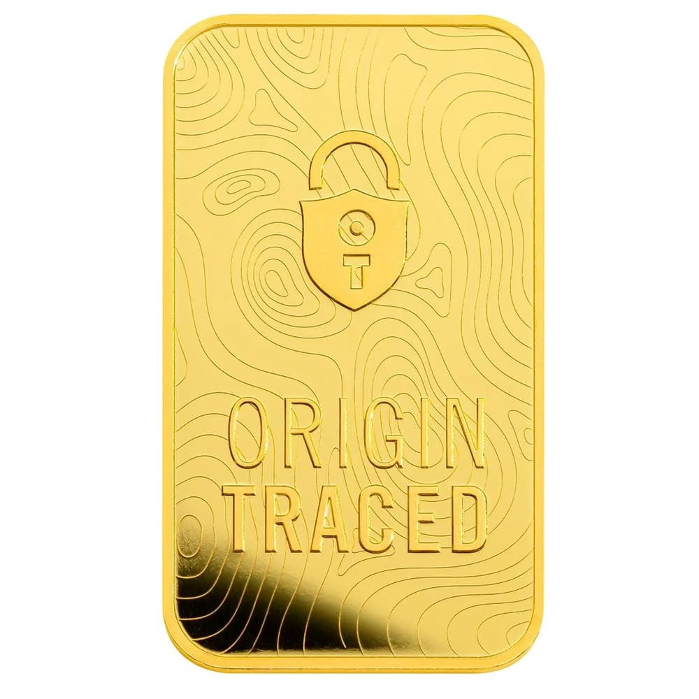 1 oz Argor Heraeus Origin Traced Gold Bar .9999 Fine (in Assay)