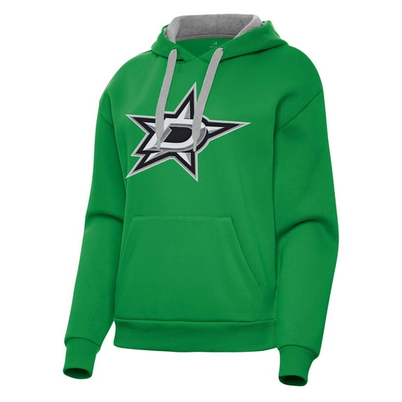 Women's Antigua Kelly Green Dallas Stars Victory Pullover Hoodie