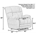 thumbnail image 4 of Catnapper Dixon Oversized Power Lay Flat Recliner in Brown Fabric, 4 of 19