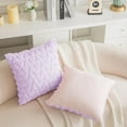 thumbnail image 3 of Sanmadrola Pillow Covers 2 Pack Heart Love Cute Decorative Throw Pillow Covers 20X20 Soft Plush Faux Fur Wool Pillow Covers for Couch Sofa Home Valentines Day Purple, 3 of 6