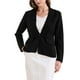 thumbnail image 4 of BLAZER DE MUJER SIN COLLAR INSPIRADOR DE LARGA MANGA CON UN BOTÓN CHAQUETA DE OFICINA NEGRA M, 4 of 5