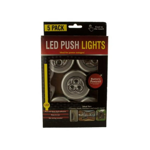 Kole Imports OT798-4 44; 4 LED Push Lights& Pièces - Pack de 4