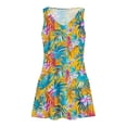 thumbnail image 4 of Viikei Women's Plus Size Summer Dresses,Women's Flowy Chiffon Short Sleeve Dress,New Women's Casual Loose V-neck Sleeveless Printed Short Dress Multicolor L, 4 of 6