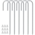 thumbnail image 1 of Anclaje de suelo de acero, 6 estacas de suelo 30, anclaje de suelo de metal, ganchos para tienda de campaña, estacas de suelo duro, anclaje de suelo galvanizado para tiendas de campaña y, 1 of 3