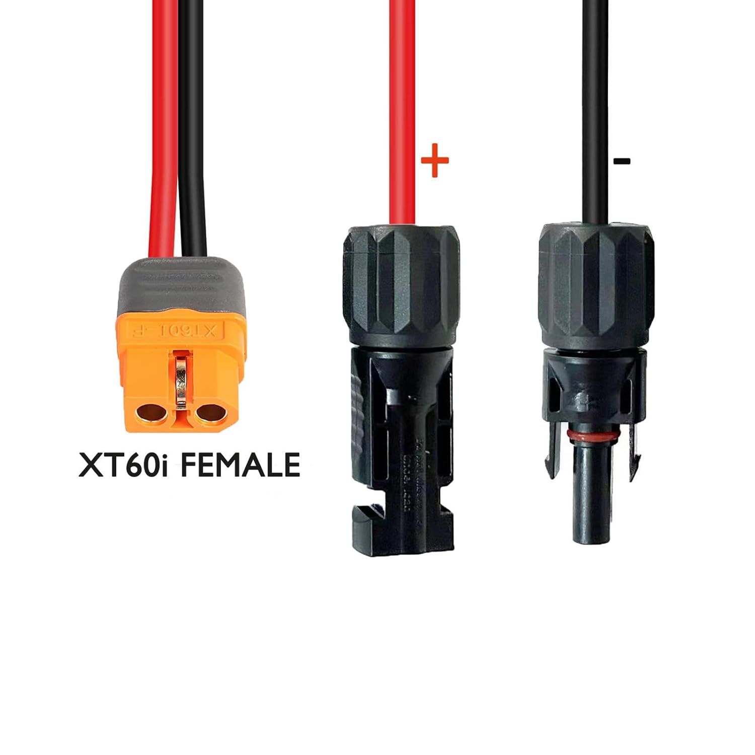 30 Feet 10 AWG Solar Cable, XT60i Female Connector, Compatible with Ecoflow Solar Generators