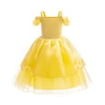 thumbnail image 2 of Princess Belle Costume for Girls, Halloween Cosplay Dress with Accessories, SIZE 4T, 2 of 8