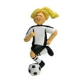 thumbnail image 5 of Personalized  Blonde Female Soccer Player Ornament in Black Uniform 1 Count - Ornaments by Elves, 5 of 10