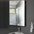 thumbnail image 6 of Eclife Rectangle Corner Medicine Cabinet with Mirror Wall Mounted Bathroom Organizer, Black, 6 of 7