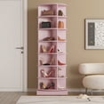 thumbnail image 2 of 7 Tier Rotating Shoe Rack Tower Spinning Shoe Display,Pink, 2 of 8