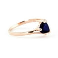 thumbnail image 3 of Galaxy Gold 14K Solid Gold Natural Sapphire Heart-Shaped Ring for Women - Rose Gold Fine Jewelry, 3 of 7