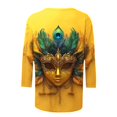 thumbnail image 5 of QATAINLAV 50% Percent Off Deals Today Mardi Gras Shirts for Women 3/4 Sleeve Mask Graphic Blouse Carnival Themed Tees Party 3D Print Tops Funny Gifts Parade Tshirt Multicolor L, 5 of 6