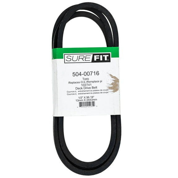 SureFit Deck Drive Belt for 102741 Toro 36" 37" 42" 48" 60" Cut Rear Side