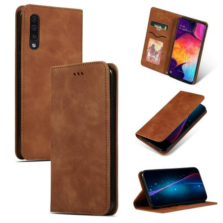 Samsung Galaxy A50 Case, Dteck Smooth PU Leather Flip Folio Wallet Card Slots Case Cover Stand Feature & Magnetic Closure For Samsung Galaxy A50 2019 6.4