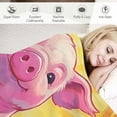thumbnail image 3 of JEUXUS  Pig Blanket, Cute Pink Pig Throw Blanket, Funny Pig Gifts for Kids Boys Girls, Kawaii Pig Lovers Gifts for Christmas Birthday, Soft Cozy Pig Decor for Couch Bed Sofa Travel, 3 of 6