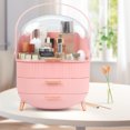 thumbnail image 3 of Wdmiya Makeup Organizer and Storage, Cosmetics Skincare Organizers with Transparent Lid, Cosmetics Makeup Storage，Gifts Suitable for Girls or Women, Pink, 3 of 11