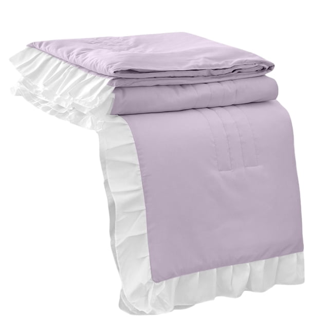 Summer Quilt with Lace Design, Lightweight Cool Comforter, Machine Washable Bedding for Warm Nights